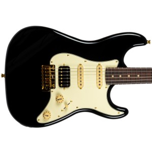 Jet Guitars JS-480 BKG Roasted Maple / Rosewood with Gold Hardware - Black